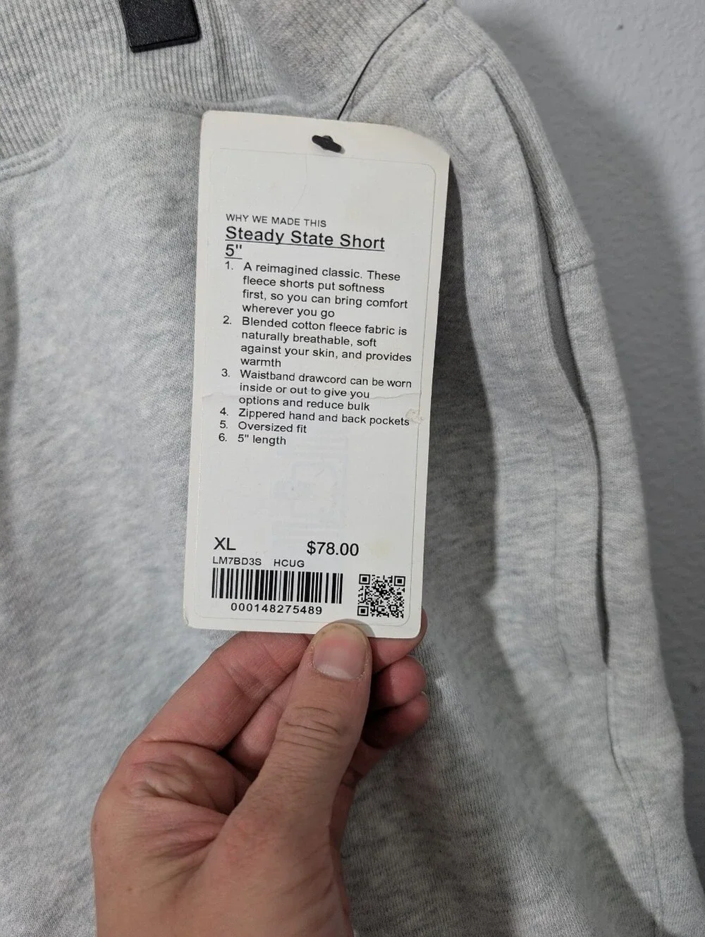 NWT Lululemon Steady State Short 5" Inseam Sz XL - Picture 3 of 7